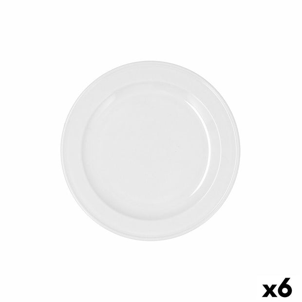 Dessertteller Bidasoa Glacial aus Keramik Weiß (20 cm) (Pack 6x)
