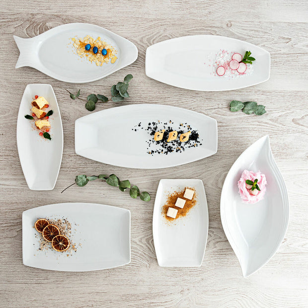 Kochschüssel Quid Gastro aus Keramik Weiß (30 x 13 x 2,5 cm) (Pack 6x)