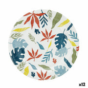 Flad plade Quid Selva Kunststoff Bunt (25,5 cm) (Pack 12x)