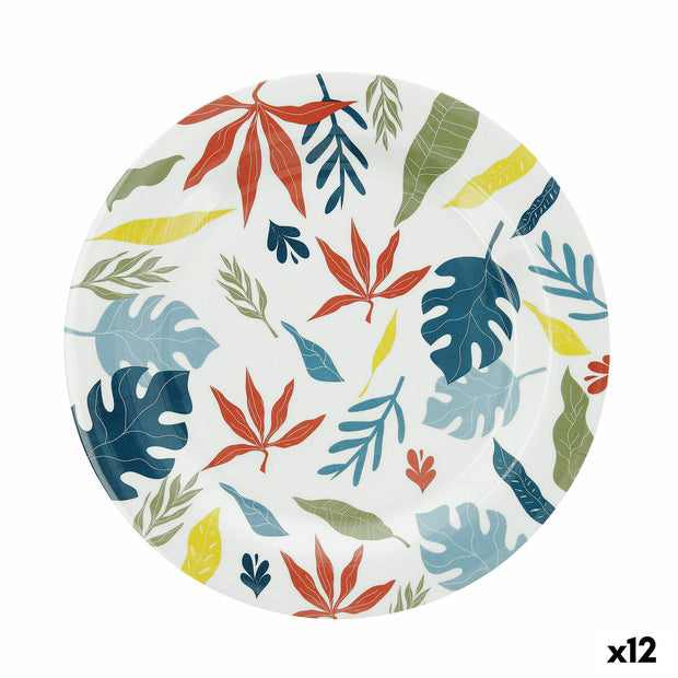 Flad plade Quid Selva Kunststoff Bunt (25,5 cm) (Pack 12x)