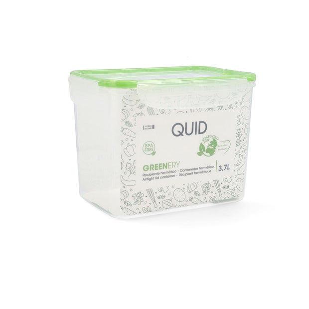 Lunchbox hermetisch Quid Greenery Durchsichtig Kunststoff (3,7 L) (Pack 4x)