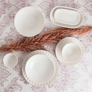 Geschirr Bidasoa ROMANTIC IVORY aus Keramik Weiß (18 Stücke)