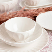 Geschirr Bidasoa ROMANTIC IVORY aus Keramik Weiß (18 Stücke)