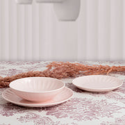 Geschirr Bidasoa ROMANTIC aus Keramik Rosa (18 Stücke)
