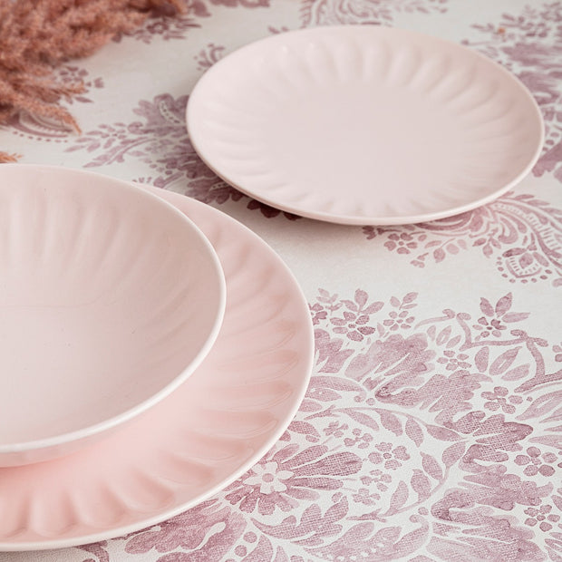 Geschirr Bidasoa ROMANTIC aus Keramik Rosa (18 Stücke)