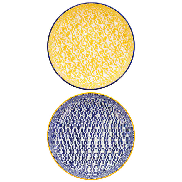 Schale Quid Pippa aus Keramik Bunt (20 x 20 x 5 cm) (Pack 6x)