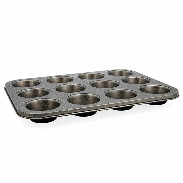 Ofenpfanne Bidasoa Tribeca Cupcake Schwarz Metall (36 x 17 x 3 cm)