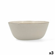 Salatschüssel Bidasoa Ikonic aus Keramik Weiß (20 x 19,5 x 8,5 cm) (Pack 3x)