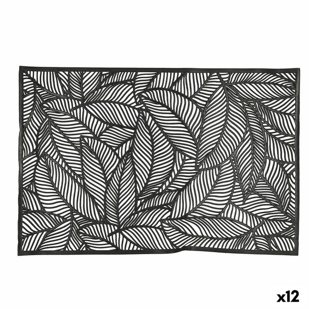 Untersetzer Quid Habitat Bettlaken Schwarz Textil (30 x 45 cm) (Pack 12x)