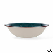 Salatschüssel Quid Zafiro Vita aus Keramik Blau (23 cm) (Pack 6x)