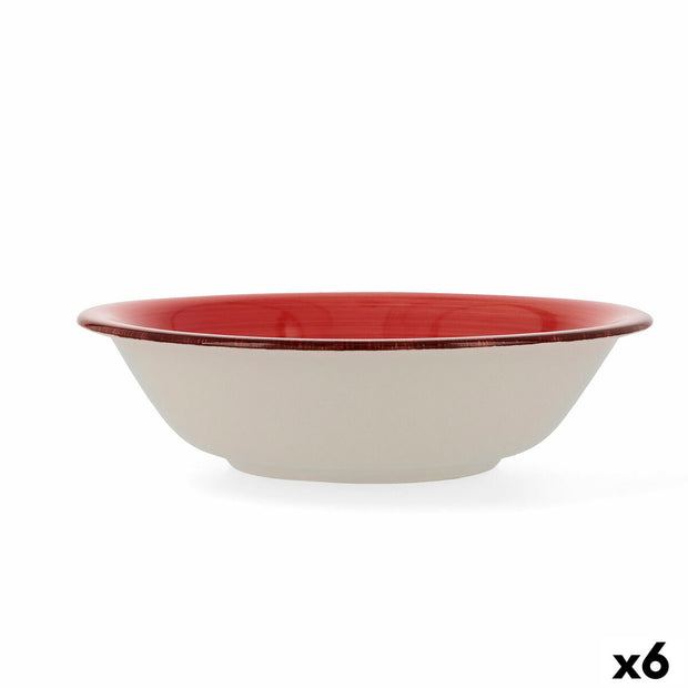 Salatschüssel Quid Vita aus Keramik Rot (23 cm) (Pack 6x)