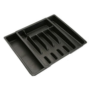 Besteckkasten Versa Schwarz Ausziehbar Stahl (38 x 6 x 48 cm)