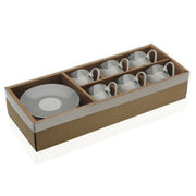 Satz mit Tassen- und Tellern Versa Porzellan (6 Stücke) (5,8 x 6 x 5,8 cm) (6 pcs)