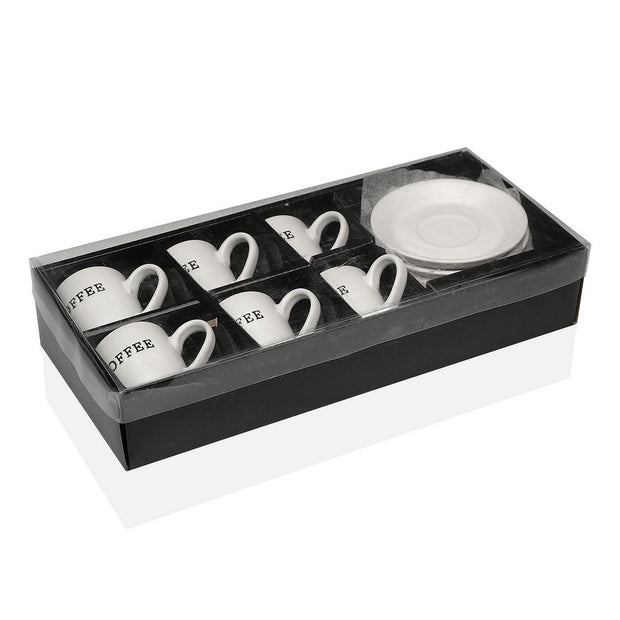 Satz von Kaffeetassen Versa Tea aus Keramik (4,9 x 7,5 x 8,5 cm) (12 Stücke)