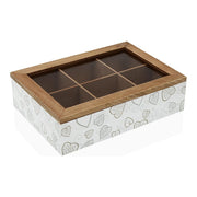 Teebox Versa Cozy Herzen Holz (17 x 7 x 24 cm)