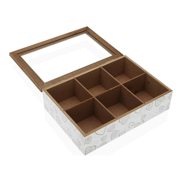 Teebox Versa Cozy Herzen Holz (17 x 7 x 24 cm)