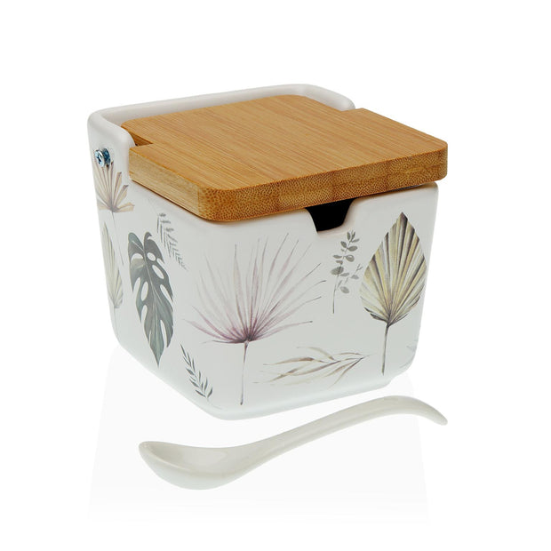 Zuckerdose Versa Roxanne Bettlaken aus Keramik (8,8 x 10,3 x 8,8 cm)