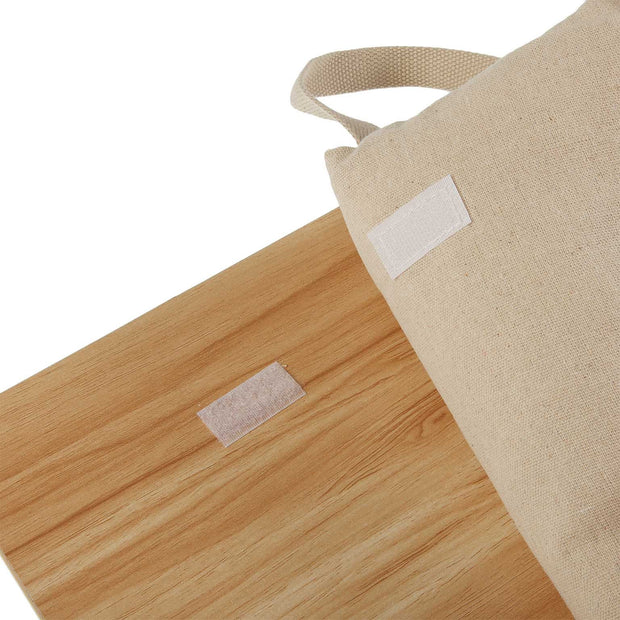 Schale Braun Textil Holz MDF (30 x 4 x 48 cm)
