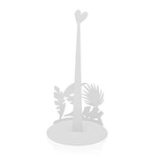 Küchenpapierrollenhalterung Versa Roxanne Weiß Metall (15 x 30 x 15 cm)