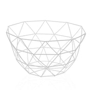 Obstschale Versa Weiß Stahl Eisen (27 x 13 x 27 cm)