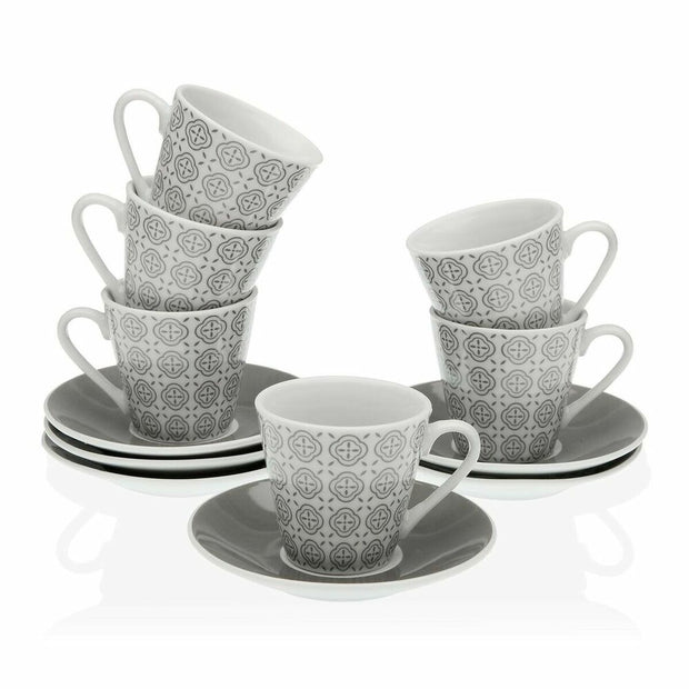 Satz von 6 Kaffeetassen Versa Medeiros Porzellan (6 Stücke) (5,8 x 6 x 5,8 cm)