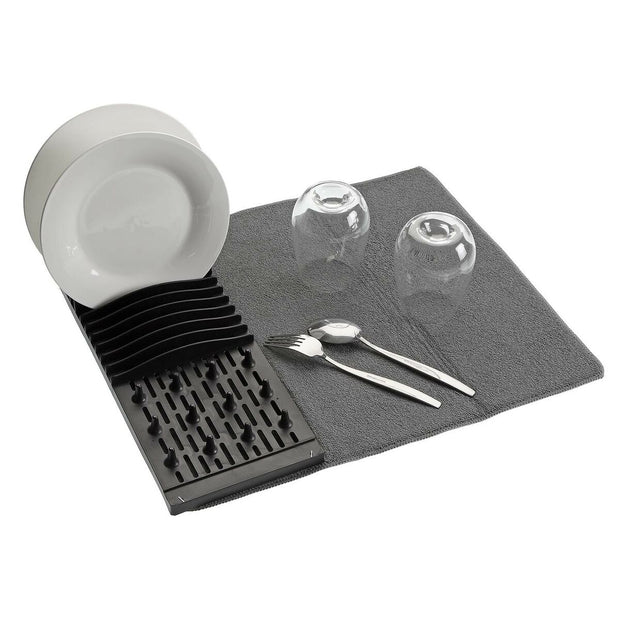 Abtropfsieb für die Spüle Versa W Schwarz Weiß PP (16 x 4 x 40 cm)