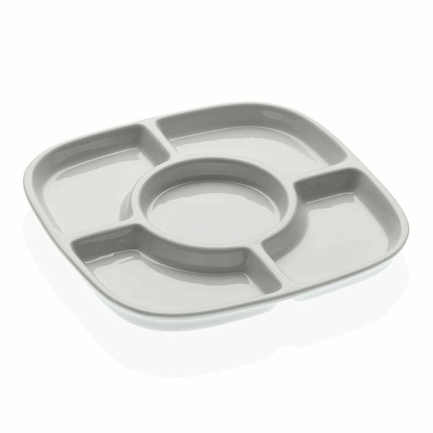 Tablett für Snacks Versa aus Keramik Porzellan (19 x 1,6 cm)