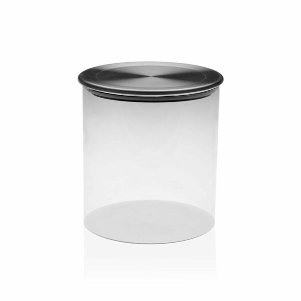 Glasgefäß Versa 350 ml Kristall Stahl (ø 8,5 x 8,5 cm)