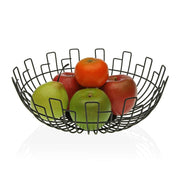 Obstschale Versa Schwarz Stahl (30 x 10 x 30	 cm)
