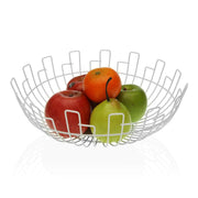 Obstschale Versa Weiß Stahl (30 x 10 x 30	 cm)