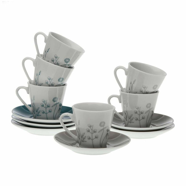 Satz von Kaffeetassen Versa Nomma Porzellan (6 Stücke) (5,8 x 6 x 5,8 cm)
