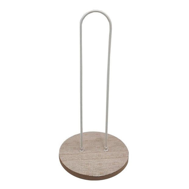 Küchenpapierrollenhalterung Versa White Metall Stahl Holz MDF (15 x 30 x 15 cm)