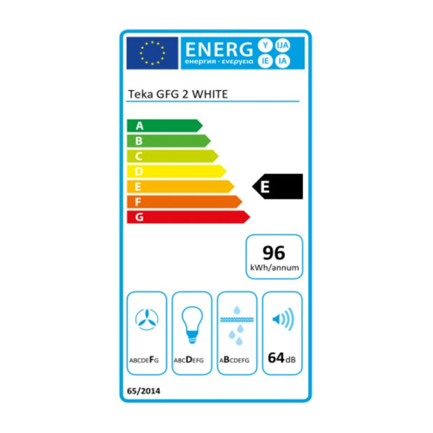 Konventioneller Rauchfang Teka GFG-2 BLANCO 55 cm 329 m3/h 63 dB 180W