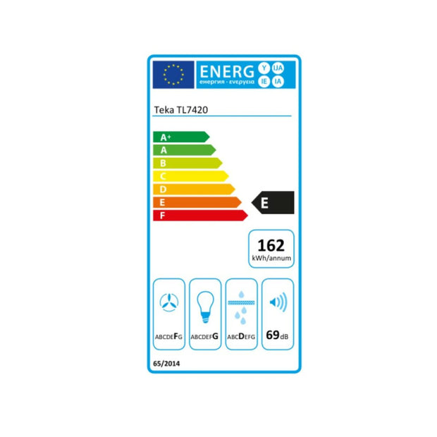 Konventioneller Rauchfang Teka TL7420S 70 cm 354 m3/h 69 dB 286W