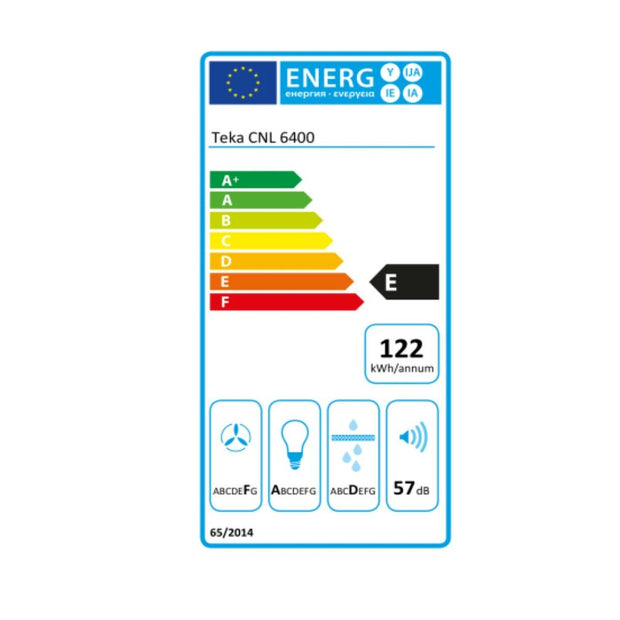 Konventioneller Rauchfang Teka CNL6400S 60 cm 385 m3/h 57 dB 233W