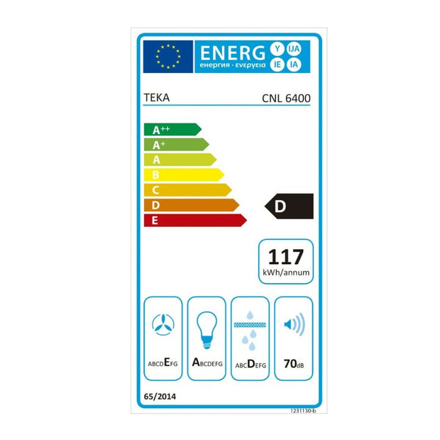 Konventioneller Rauchfang Teka CNL6400W 60 cm 385 m3/h 57 dB 233W