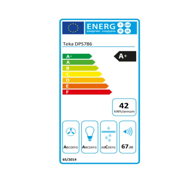 Konventioneller Rauchfang Teka DPS786T 722 m³/h 70 cm 148 W Silberfarben A+
