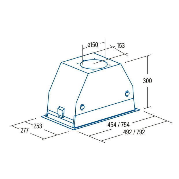 Konventioneller Rauchfang Cata GC DUAL BK 710 m3/h 130W (Restauriert D)