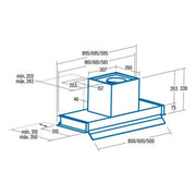 Konventioneller Rauchfang Cata CORONA X70 70 cm 850 m3/h 280W A