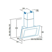 Konventioneller Rauchfang Cata 700XGWH 842m3h
