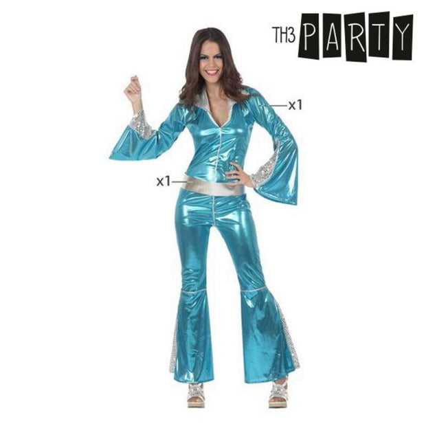 Costume for Adults Blue Shine Disco