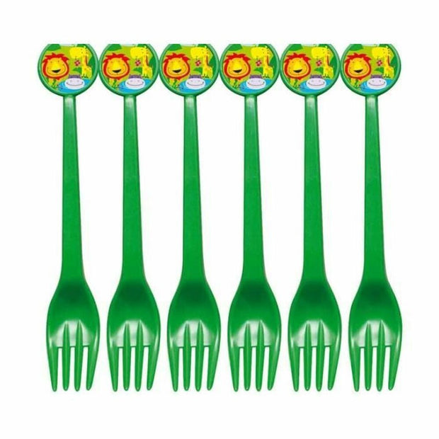 Fork Set 6 Units Jungle Green