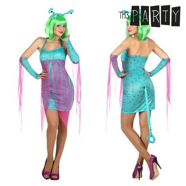 Costume for Adults Blue Sexy Alien 4 pcs