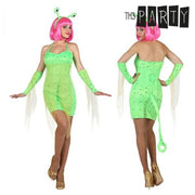 Costume for Adults Green Sexy Alien 4 pcs