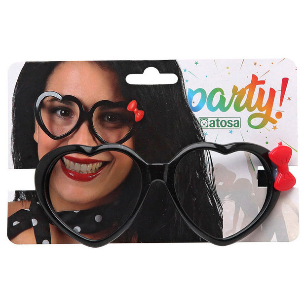 Glasses Costune accessories Hearts Black