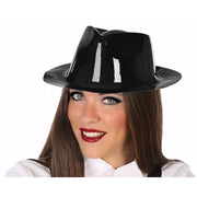 Hat Gloss finish Gangster Mafioso Costume Black