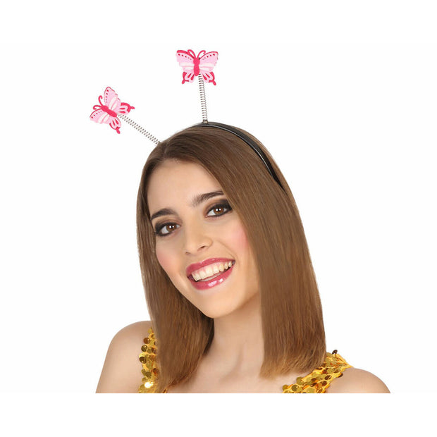 Headband Butterflies Costume Pink