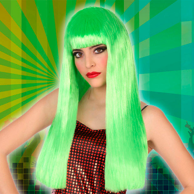 Long Haired Wig 117816 Green (60 cm)