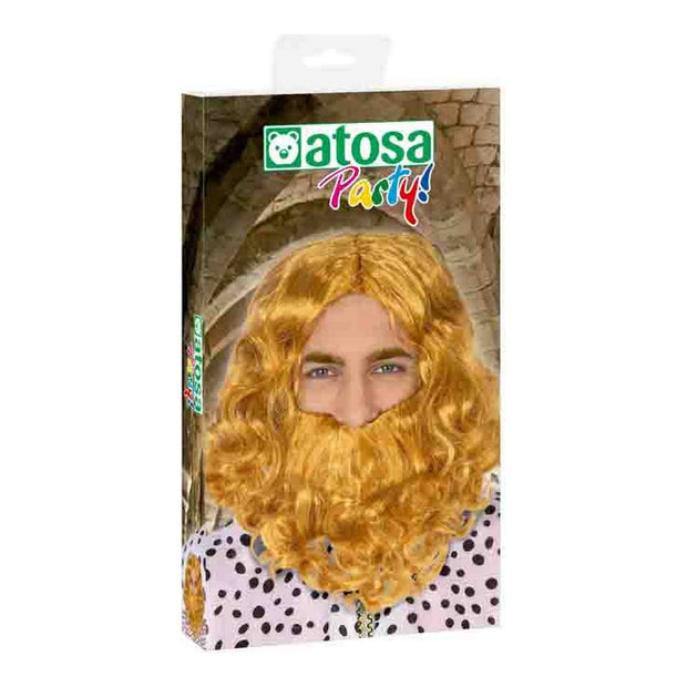 Wig with Beard C/C. PELUCA RUBIA 50163 Wizard King Blonde