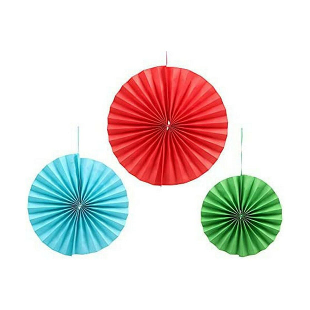 Fan Ø 30 cm 3 Pieces Multicolour